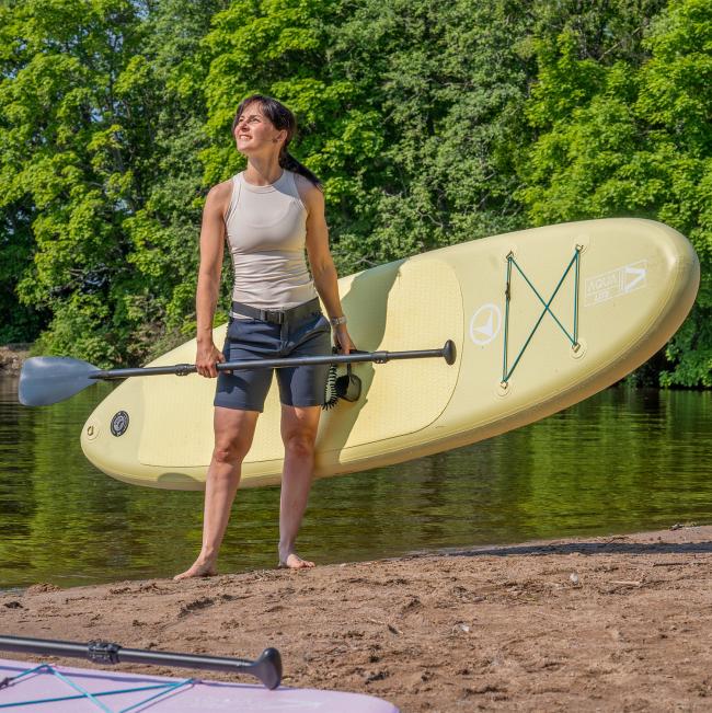 FitNord Aqua Lite SUP-lautasetti 2023, keltainen (kantavuus 110 kg)