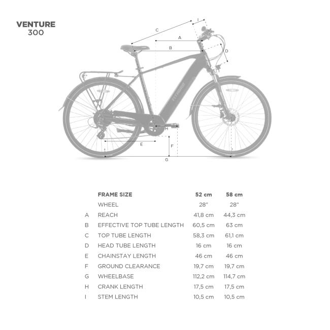 FitNord Venture 300 Sähköpyörä, musta (720 Wh tehoakku)