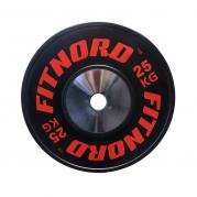 Kilpailulevypaino Bumper Plate 25 kg, FitNord