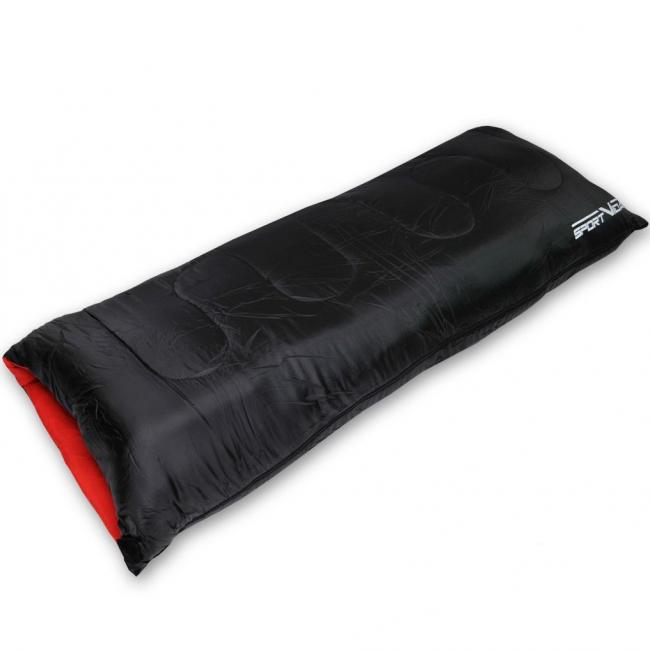 SportVida makuupussi mustapunainen ripstop-polyesteri