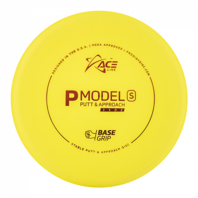 Prodigy Disc ACE Line P Model S BaseGrip Putteri Frisbeegolfkiekko, keltainen