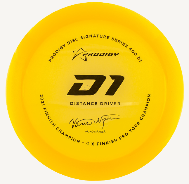 Prodigy Disc D1 400 Väinö Mäkelä-signature, keltainen