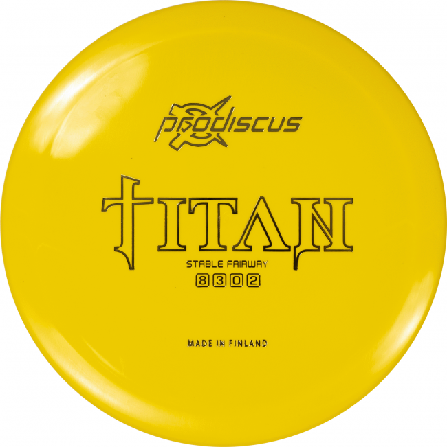 Prodiscus Titan Stable Fairway Frisbeegolfkiekko, keltainen