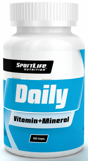 Multivitamiini, SportLife Daily Vitamin+Mineral 100 tabs. 