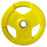 Levypaino 15 kg Tri Grip Olympic, keltainen