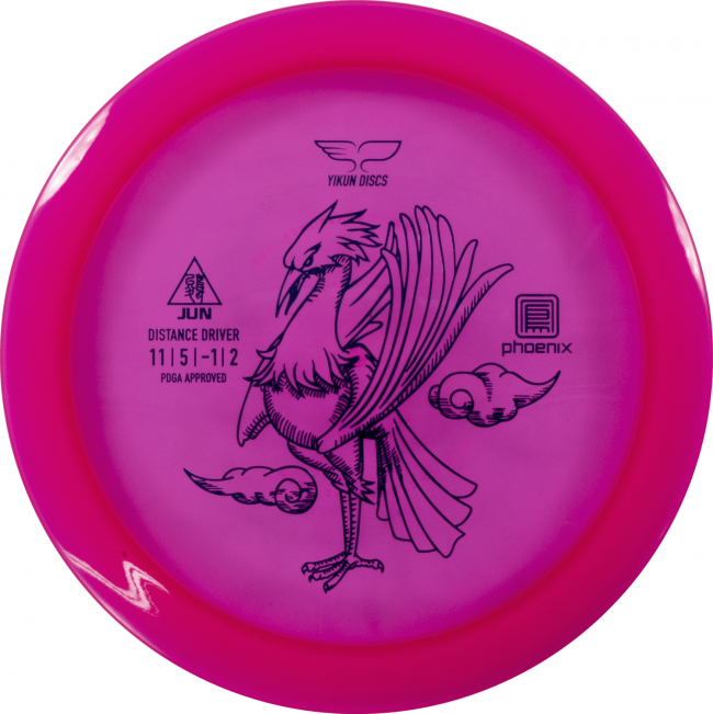 Yikun Phoenix Line Jun Pituusdraiveri Frisbeegolfkiekko, punainen