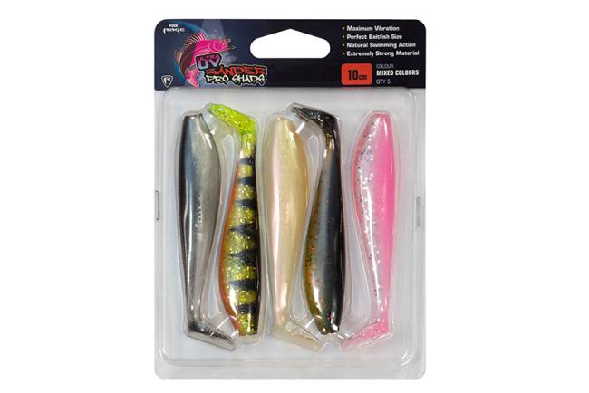 Zander Pro 10cm  UV mixed colour pack x 5pcs